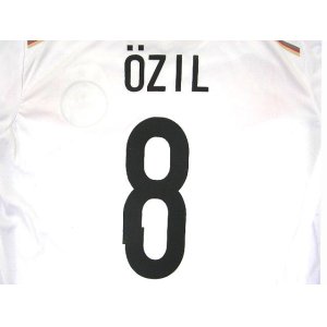 画像: 子供用 K031 ドイツHOME OZIL*8 エジル 2014 白 ゲームシャツ パンツ付 /サッカー/オーダーメイド/ネーム作成/通販/キッズ/ジュニア/子供用/大人用/オリジナル