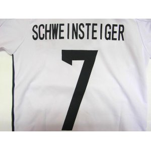 画像: 子供用 K031 ドイツHOME SCHWEINSTEIGER*7 シュバインスタイガー 2014 白 ゲームシャツ パンツ付 /サッカー/オーダーメイド/ネーム作成/通販/キッズ/ジュニア/子供用/大人用/オリジナル