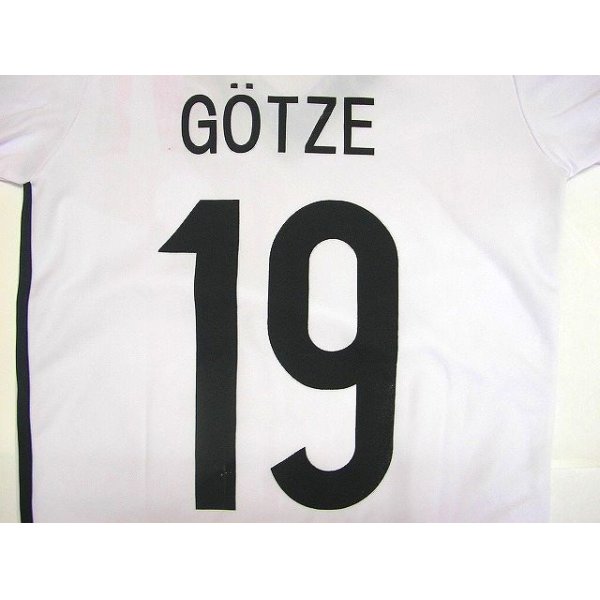 画像1: 子供用 K031 ドイツHOME GOTZE*19 ゲッツェ 2014 白 ゲームシャツ パンツ付 /サッカー/オーダーメイド/ネーム作成/通販/キッズ/ジュニア/子供用/大人用/オリジナル (1)