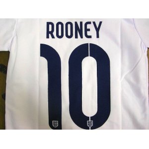 画像: 子供用 K016 イングランドHOME ROONEY*10 ルーニー 2014 白 ゲームシャツ パンツ付 /サッカー/オーダーメイド/ネーム作成/通販/キッズ/ジュニア/子供用/大人用/オリジナル