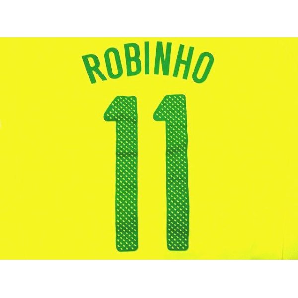 画像1: 子供用 K012 ブラジルHOME ROBINHO*11 ロビーニョ 黄 ゲームシャツ パンツ付 /サッカー/オーダーメイド/ネーム作成/通販/キッズ/ジュニア/子供用/大人用/オリジナル (1)