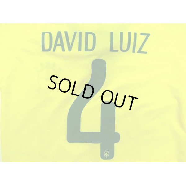 画像1: 子供用 K012 ブラジルHOME DAVID LUIZ*4 ダビドルイス 黄 2014 ゲームシャツ パンツ付 /サッカー/オーダーメイド/ネーム作成/通販/キッズ/ジュニア/子供用/大人用/オリジナル (1)