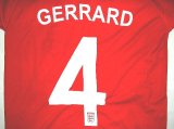 画像: 子供用 K061 イングランドAWAY GERRARD*4 ジェラード 赤 ゲームシャツ パンツ付 /サッカー/オーダーメイド/ネーム作成/通販/キッズ/ジュニア/子供用/大人用/オリジナル