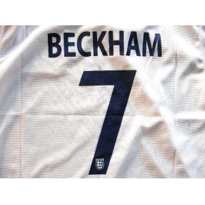 画像: 子供用 K016 イングランドHOME BECKHAM*7 ベッカム 2014 白 ゲームシャツ パンツ付 /サッカー/オーダーメイド/ネーム作成/通販/キッズ/ジュニア/子供用/大人用/オリジナル