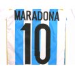 画像1: 子供用 K032 アルゼンチン MARADONA*10 マラドーナ 水色 17 黒丸首 (1)