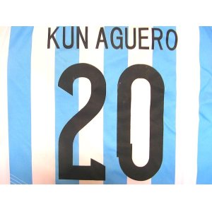 画像: 大人用 A032 アルゼンチンHOME KUN AGUERO*20 アグエロ 水色 ゲームシャツ パンツ付 /サッカー/オーダーメイド/ネーム作成/通販/キッズ/ジュニア/子供用/大人用/オリジナル