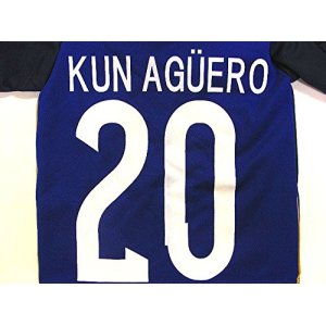 画像: 子供用 K041 アルゼンチンAWAY KUN AGUERO*20 アグエロ 紺 2016 ゲームシャツ パンツ付 /サッカー/オーダーメイド/ネーム作成/通販/キッズ/ジュニア/子供用/大人用/オリジナル