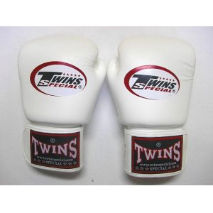 画像: 新品 正規 TWINS 本格ボクシンググローブ 白 /ボクシング/ムエタイ/本革製