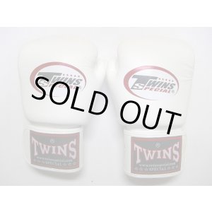 画像: 新品 正規 TWINS 本格ボクシンググローブ 白 /ボクシング/ムエタイ/本革製