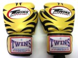 画像: 新品 正規 TWINS 本格ボクシンググローブ TATOO 金 /ボクシング/ムエタイ/本革製/グローブ