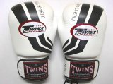 画像: 新品 正規 TWINS 本格ボクシンググローブ Fs 白黒 /ボクシング/ムエタイ/本革製/グローブ