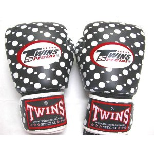 画像: 新品 正規 TWINS 本格ボクシンググローブ 黒玉 /ボクシング/ムエタイ/本革製/グローブ