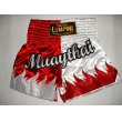 画像1: 新品 サテン 38 LUMPINI ボクシングパンツ S/M/L/XL 選択 赤白MUAY炎 /ボクシング/ムエタイ/トランクス/通販/大人用/キッズ用/ジュニア/子供用 (1)