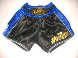 画像: 新品 サテン 66 LUMPINI ボクシングパンツ S/M/L/XL 選択 黒青ショート /ボクシング/ムエタイ/トランクス/通販/大人用/キッズ用/ジュニア/子供用