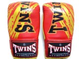 画像: 新品 正規 TWINS パンチンググローブ 赤金 M〜XL 3size 選択 /ボクシング/ムエタイ/パンチンググローブ/本革製/