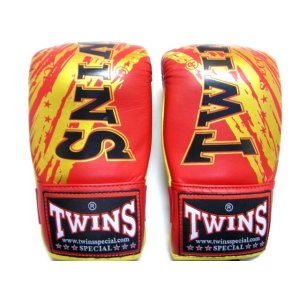 画像: 新品 正規 TWINS パンチンググローブ 赤金 M〜XL 3size 選択 /ボクシング/ムエタイ/パンチンググローブ/本革製/