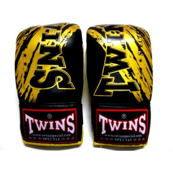 画像1: 新品 正規 TWINS パンチンググローブ 黒金 M〜XL 3size 選択 /ボクシング/ムエタイ/パンチンググローブ/本革製/通販/大人用/キッズ用/ジュニア/子供用 (1)