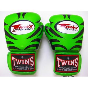 画像: 新品 正規 TWINS 本格ボクシンググローブ TATOO 緑 /ボクシング/ムエタイ/本革製/グローブ