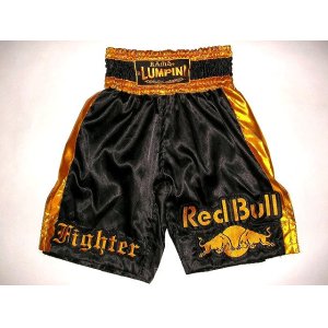 新品 サテン 91 LUMPINI K-1パンツ S/M/L/XL 選択 K1黒RedBull