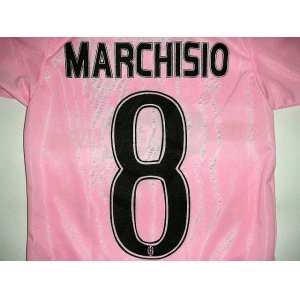 画像: 子供用 K116 ユベントスAWAY MARCHISIO*8 マルキジオ ピンク 16 ゲームシャツ パンツ付 /サッカー/オーダーメイド/ネーム作成/通販/キッズ/ジュニア/子供用/大人用/オリジナル