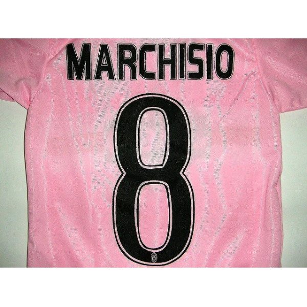 画像1: 子供用 K116 ユベントスAWAY MARCHISIO*8 マルキジオ ピンク 16 ゲームシャツ パンツ付 /サッカー/オーダーメイド/ネーム作成/通販/キッズ/ジュニア/子供用/大人用/オリジナル (1)