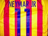 画像: 子供用 K134 バルセロナAWAY NEYMAR JR*11 ネイマール 2016 黄赤 ゲームシャツ パンツ付 /サッカー/オーダーメイド/ネーム作成/通販/キッズ/ジュニア/子供用/大人用/オリジナル