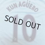 画像: 子供用 K068 マンチェスターシティーHOME KUN AGUERO*10 アグエロ 2016 ゲームシャツ パンツ付 /サッカー/オーダーメイド/ネーム作成/通販/キッズ/ジュニア/子供用/大人用/オリジナル