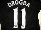 画像: 子供用 K036 チェルシーAWAY DROGBA*11 ドログバ  黒 16  ゲームシャツ パンツ付 サッカー ユニフォーム