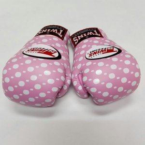 画像: 新品 正規 TWINS 本格ボクシンググローブ 桃玉 /ボクシング/ムエタイ/本革製/グローブ