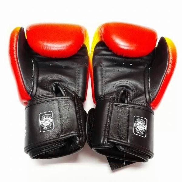 画像2: 新品 正規 TWINS 本格ボクシンググローブ 赤黄グラデ /ボクシング/ムエタイ/本革製/グローブ (2)