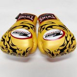 画像: 新品 正規 TWINS 本格ボクシンググローブ TATOO 龍金 /ボクシング/ムエタイ/本革製/グローブ