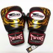 画像2: 新品 正規 TWINS 本格ボクシンググローブ TATOO 龍黒 /ボクシング/ムエタイ/本革製/グローブ (2)