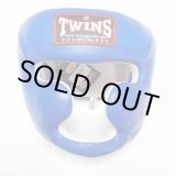 画像: 新品 正規 TWINS ヘッドギア 青 /ボクシング/ムエタイ/ヘッドガード/本革製/