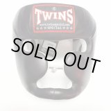 画像: 新品 正規 TWINS ヘッドギア 黒 /ボクシング/ムエタイ/ヘッドガード/本革製