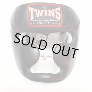 画像: 新品 正規 TWINS ヘッドギア 黒 /ボクシング/ムエタイ/ヘッドガード/本革製