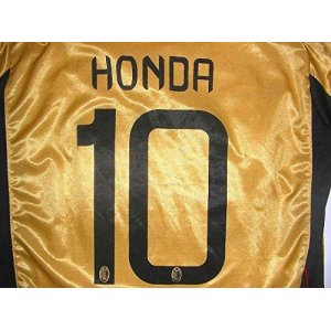 画像: 大人用 A143 ACミラン AWAY HONDA*10 本田 3rd 金 ゲームシャツ パンツ付 サッカー/オーダーメイド/ネーム作成/通販/キッズ/ジュニア/子供用/大人用/オリジナル 