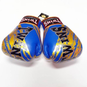 画像: 新品 正規 TWINS 本格ボクシンググローブ TWINS青金 /ボクシング/ムエタイ/本革製/グローブ