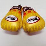画像: 新品 正規 TWINS 本格ボクシンググローブ FIRE 金 /ボクシング/ムエタイ/本革製/グローブ