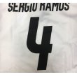 画像1: 子供用 K001 レアルマドリードHOME SERGIO RAMOS*4 セルジオラモス 白青ライン 17 ゲームシャツ パンツ付 (1)