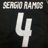 画像: 子供用 K027 レアルマドリードAWAY SERGIO RAMOS*4 セルジオラモス 黒 17 ゲームシャツ パンツ付