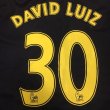 画像1: 子供用 K036 チェルシーAWAY DAVID LUIZ*30 ダビド ルイス 黒袖黄 17  ゲームシャツ パンツ付 サッカー ユニフォーム (1)