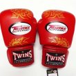 画像2: 新品 正規 TWINS 本格ボクシンググローブ 龍 赤 /ボクシング/ムエタイ/本革製/グローブ (2)