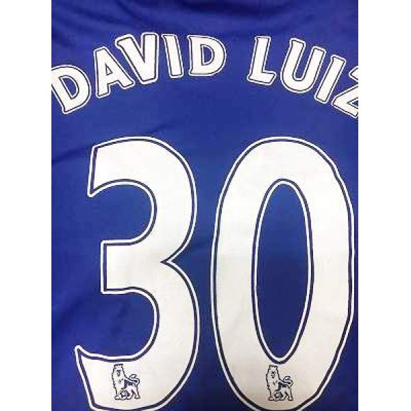 画像1: 子供用 K005 チェルシーHOME DAVID LUIZ*30 ダビド ルイス 17 青  ゲームシャツ パンツ付 サッカー ユニフォーム (1)