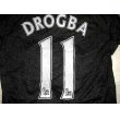 画像1: 子供用 K036 チェルシーAWAY DROGBA*11 ドログバ 黒袖黄 17  ゲームシャツ パンツ付 サッカー ユニフォーム (1)