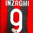 画像1: 子供用 K002 ACミランHOME INZAGHI*9 インザーギ 赤黒 18 ゲームシャツ パンツ付 サッカー ユニフォーム (1)