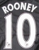 画像: 子供用 K030 マンチェスターAWAY ROONEY*10 ルーニー 黒シボレー ゲームシャツ パンツ付