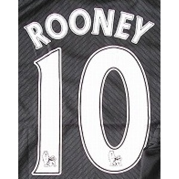 画像1: 子供用 K030 マンチェスターAWAY ROONEY*10 ルーニー 黒シボレー ゲームシャツ パンツ付 (1)