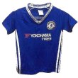 画像2: 子供用 K005 チェルシーHOME FABREGAS*4 セスク 17 青  ゲームシャツ パンツ付 サッカー ユニフォーム (2)