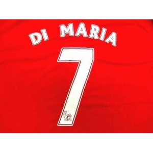 画像: 大人用 A008 マンチェスターHOME DI MARIA*7 ディマリア 2014 赤AON ゲームシャツ パンツ付