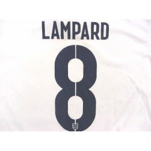 画像: 子供用 K016 イングランド LAMPARD* ランパード 白横青 17 ゲームシャツ パンツ付 /サッカー/オーダーメイド/ネーム作成/通販/キッズ/ジュニア/子供用/大人用/オリジナル